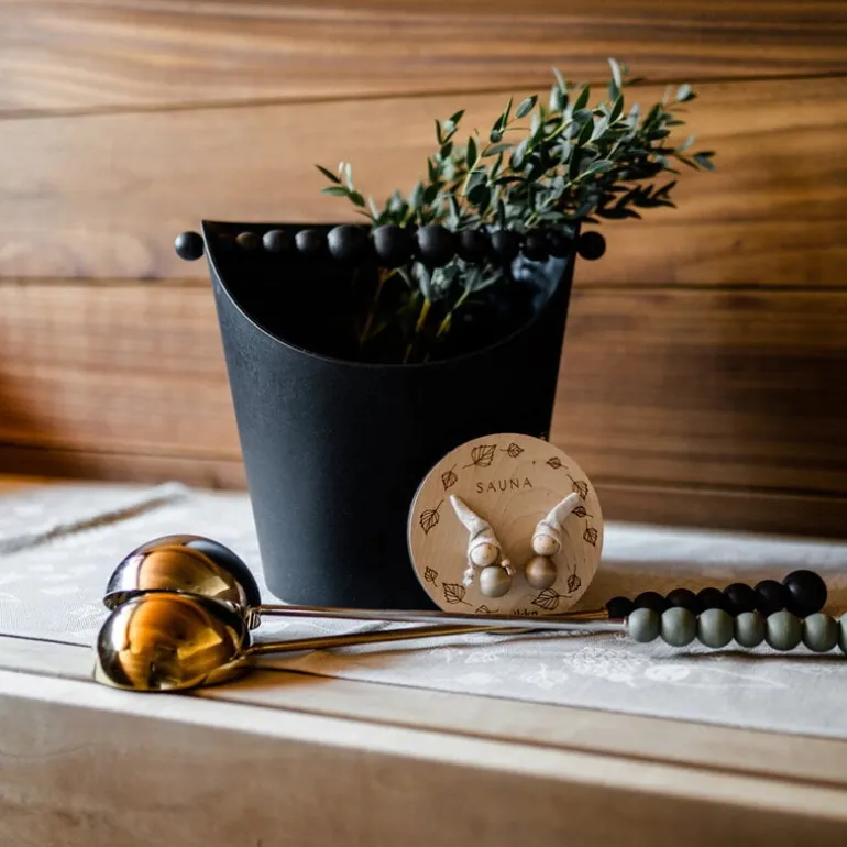 Aarikka Nuppu bastukopp, guld - svart