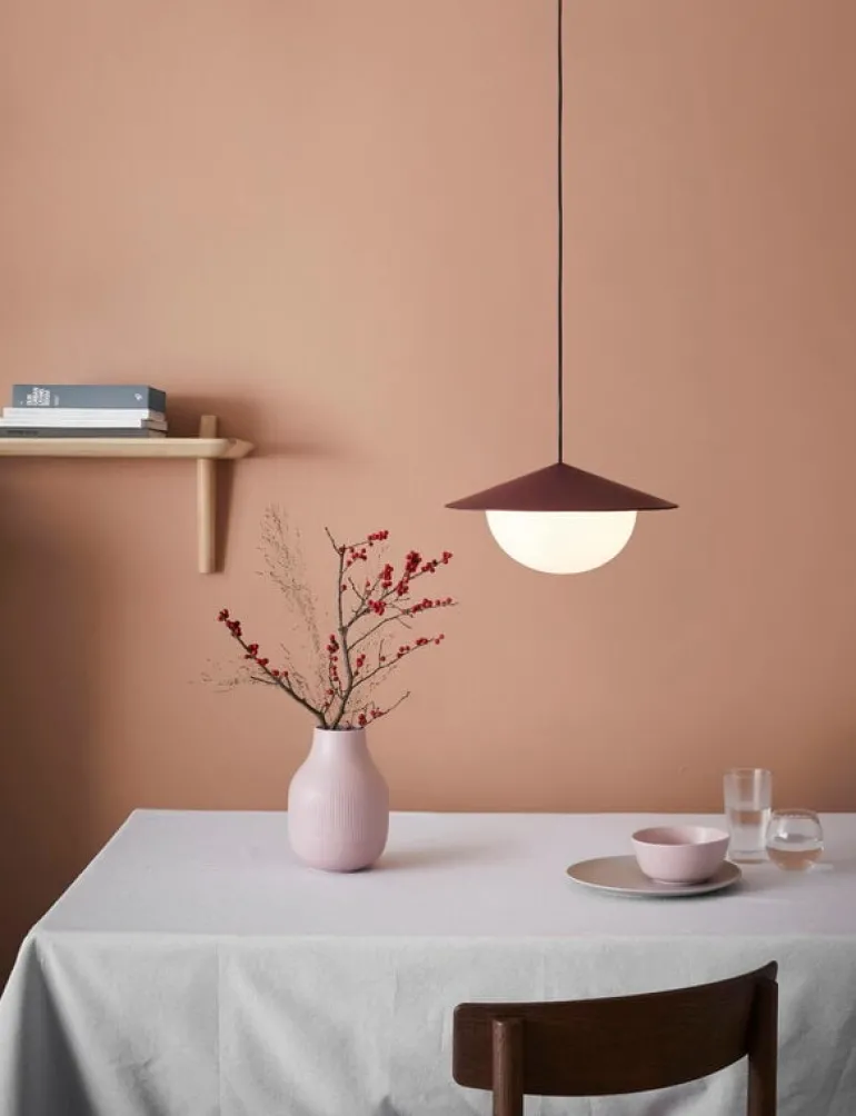 AGO Alley pendellampa, inbyggd LED, liten, grå