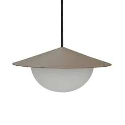 AGO Alley pendellampa, inbyggd LED, liten, lergrå