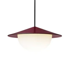 AGO Alley pendellampa, inbyggd LED, liten, vinröd