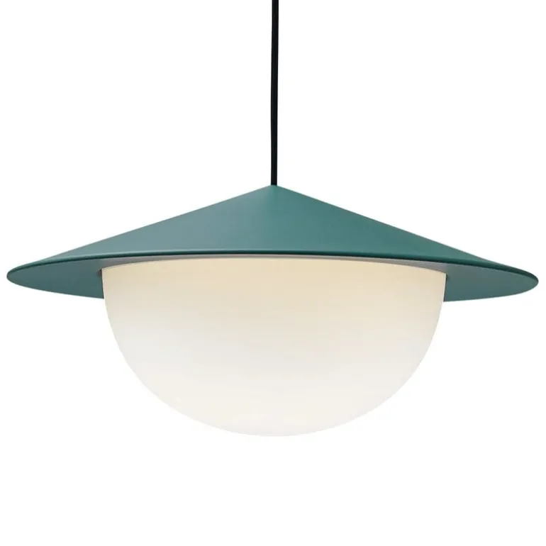 AGO Alley pendellampa, inbyggd LED, stor, grön