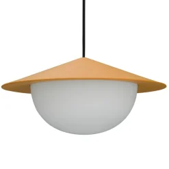 AGO Alley pendellampa, inbyggd LED, stor, senap