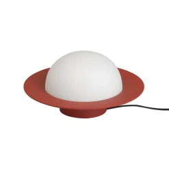 AGO Alley Still bordslampa, dimbar, liten, tegelröd