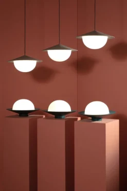 AGO Alley Still bordslampa, stor, burgundy