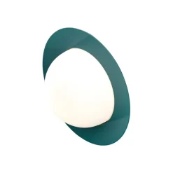 AGO Alley vägglampa, inbyggd LED, liten, grön