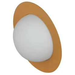 AGO Alley vägglampa, inbyggd LED, stor, senap