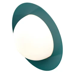 AGO Alley vägglampa, inbyggd LED, stor, grön