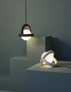 AGO Balloon bordslampa, dimbar, mörkblå