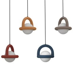 AGO Balloon pendellampa, dimbar, lergrå