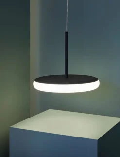 AGO Mozzi pendellampa, dimbar, stor, grå