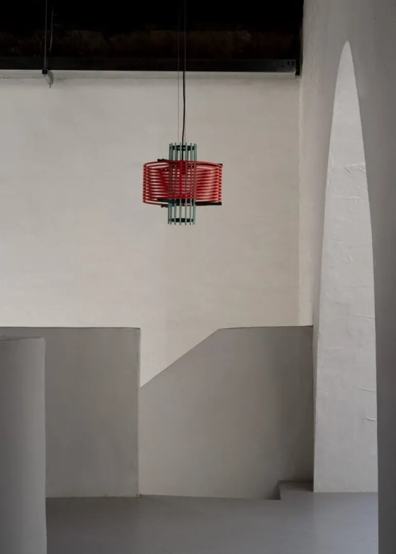 AGO Nova pendellampa, coral - mint green