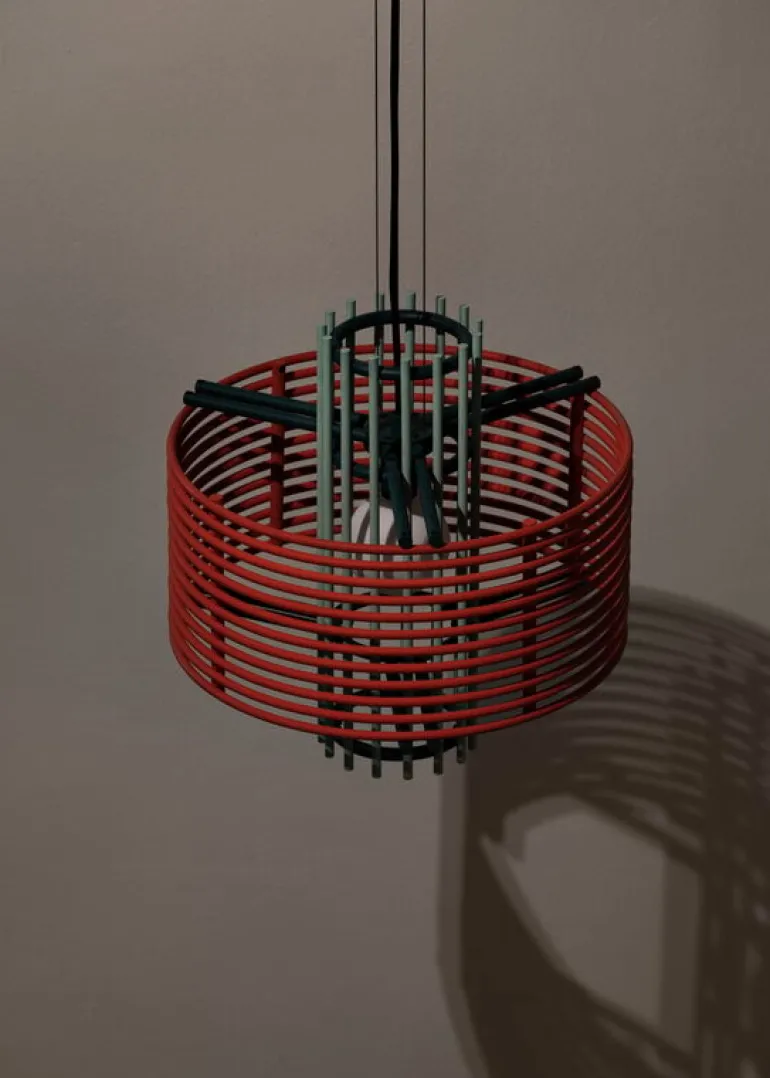 AGO Nova pendellampa, coral - mint green