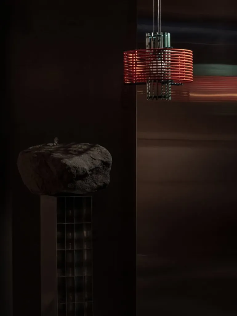 AGO Nova pendellampa, coral - mint green