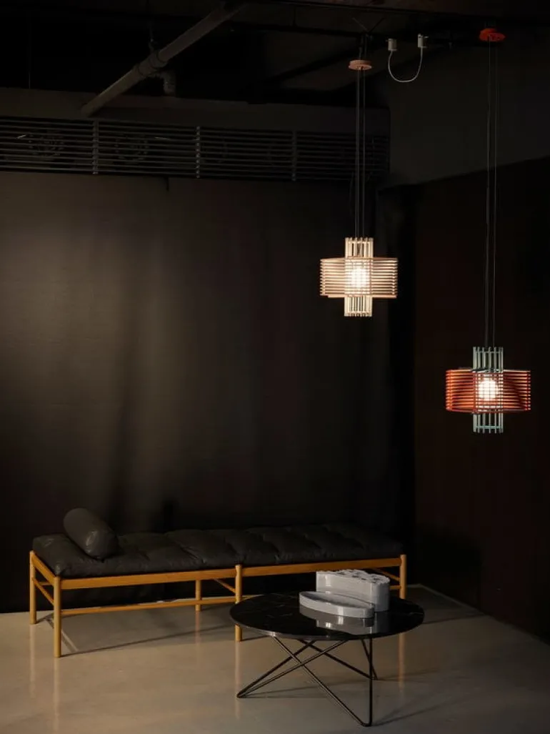 AGO Nova pendellampa, coral - mint green