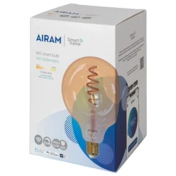 Airam SmartHome WiFi LED-lampa G125, E27 5,5 W 350 lm 1800–3000 K, bär