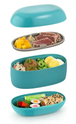 Alessi Food à porter lunchlåda, ljusgrå