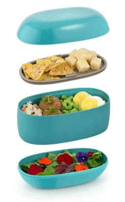 Alessi Food à porter lunchlåda, ljusgrå