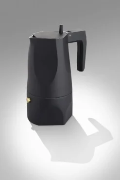Alessi Ossidiana espressomaskin, 3 koppar, svart