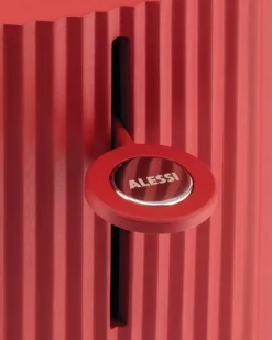 Alessi Plissé brödrost, röd