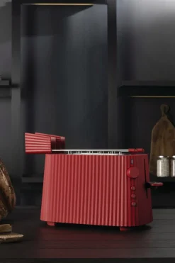 Alessi Plissé brödrost, röd