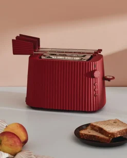 Alessi Plissé brödrost, röd