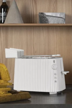 Alessi Plissé brödrost, vit