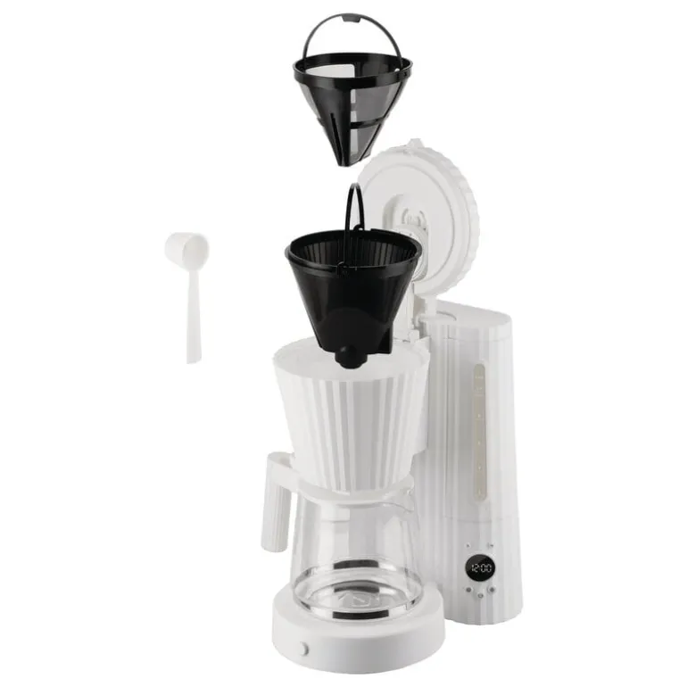 Alessi Plissé filterkaffebryggare, vit