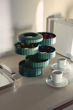 Alessi Plissé kapsylhållare för espressokaffe, grön