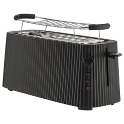 Alessi Plissé Long brödrost, svart