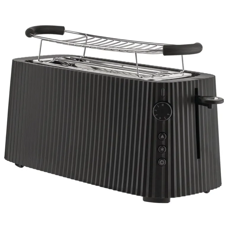 Alessi Plissé Long brödrost, svart