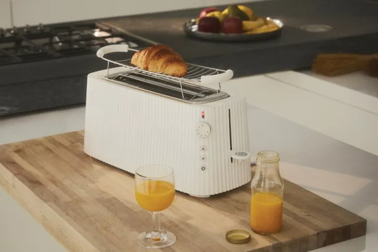 Alessi Plissé Long brödrost, svart