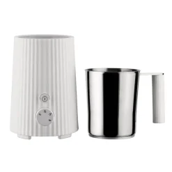 Alessi Plissé mjölkskummare, vit