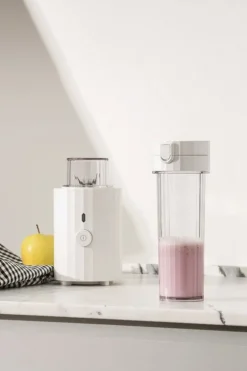 Alessi Plissé vattenflaska med piplock, vit