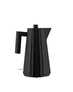 Alessi Plissé-set, brödrost och vattenkokare, 1,7 l, svart