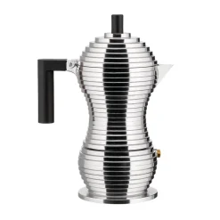 Alessi Pulcina espressobryggare, 3 koppar, aluminium - svart