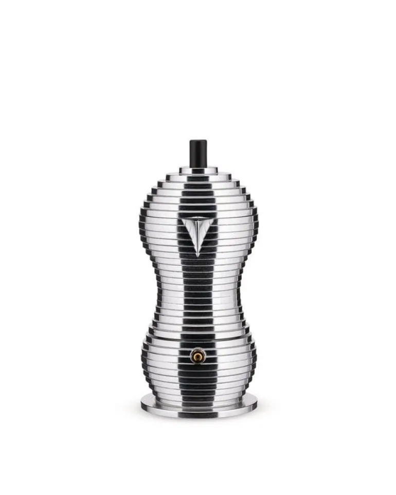 Alessi Pulcina espressobryggare för induktion, 3 koppar, aluminium - svart