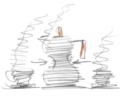 Alessi Pulcina espressobryggare för induktionshäll, 6 koppar, aluminium