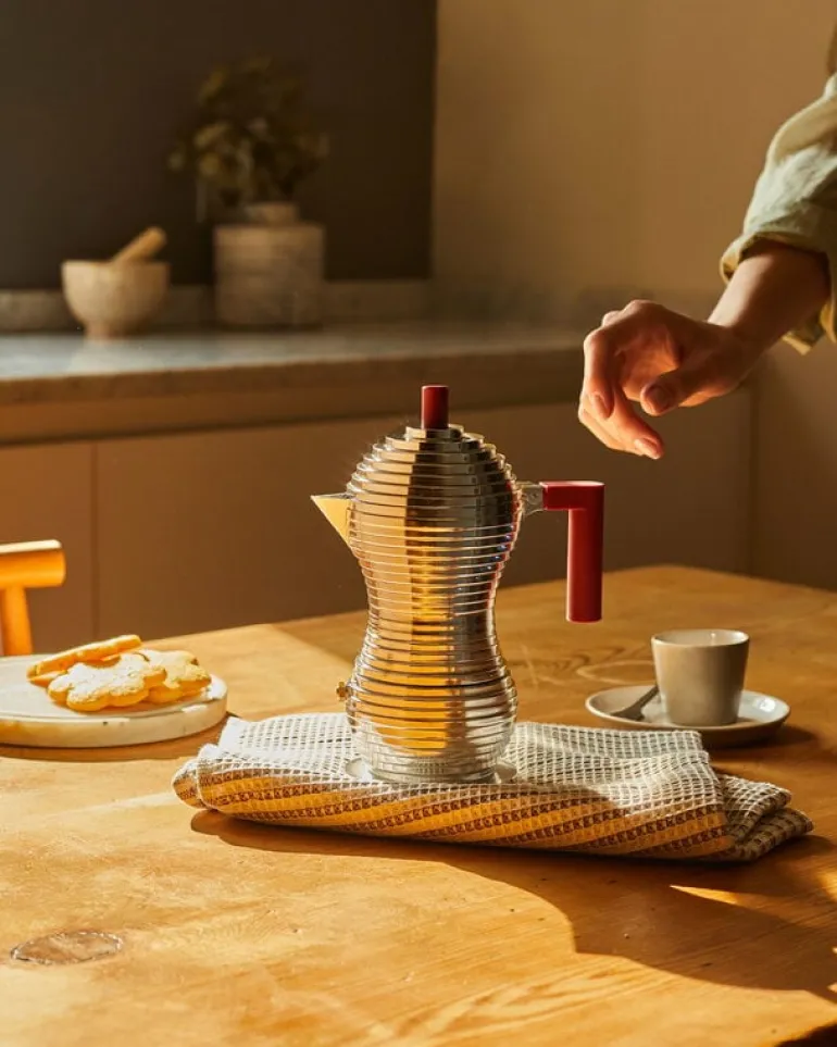 Alessi Pulcina espressobryggare för induktionshäll, 6 koppar, aluminium