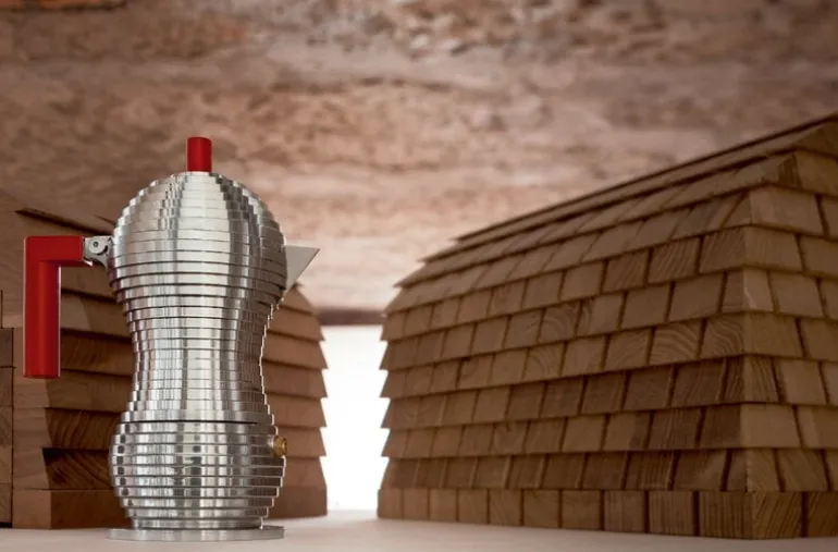 Alessi Pulcina espressobryggare för induktionshäll, 6 koppar, aluminium