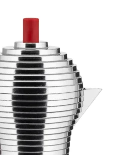 Alessi Pulcina espressobryggare, 3 koppar, aluminium - röd
