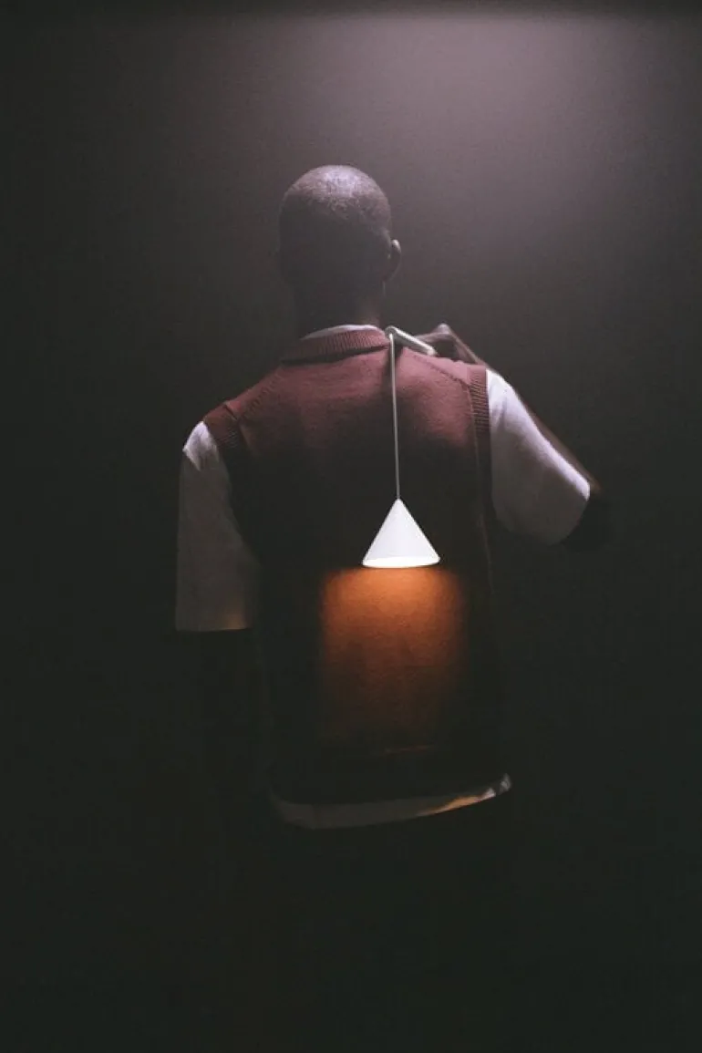 Alessi Tsumiki bärbar bordslampa, svart