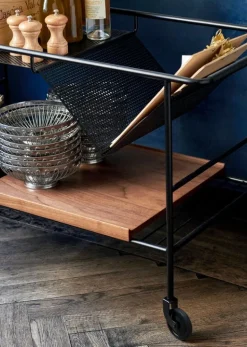 &Tradition Alima NDS1 vagn, matt svart - lackad valnöt