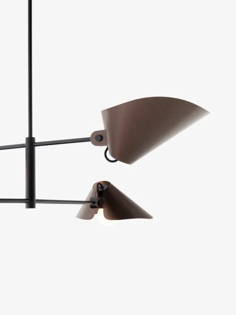 &Tradition Bonnet SC91 ljuskrona, bronserad - svart