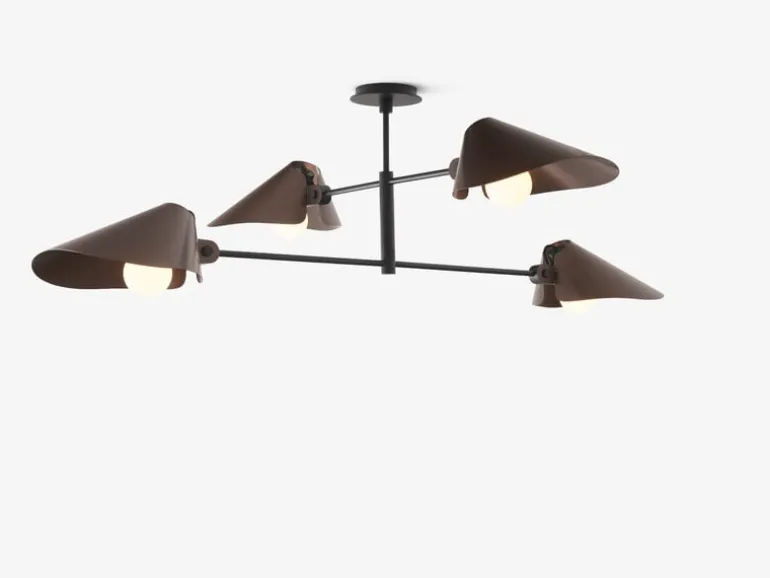 &Tradition Bonnet SC91 ljuskrona, bronserad - svart