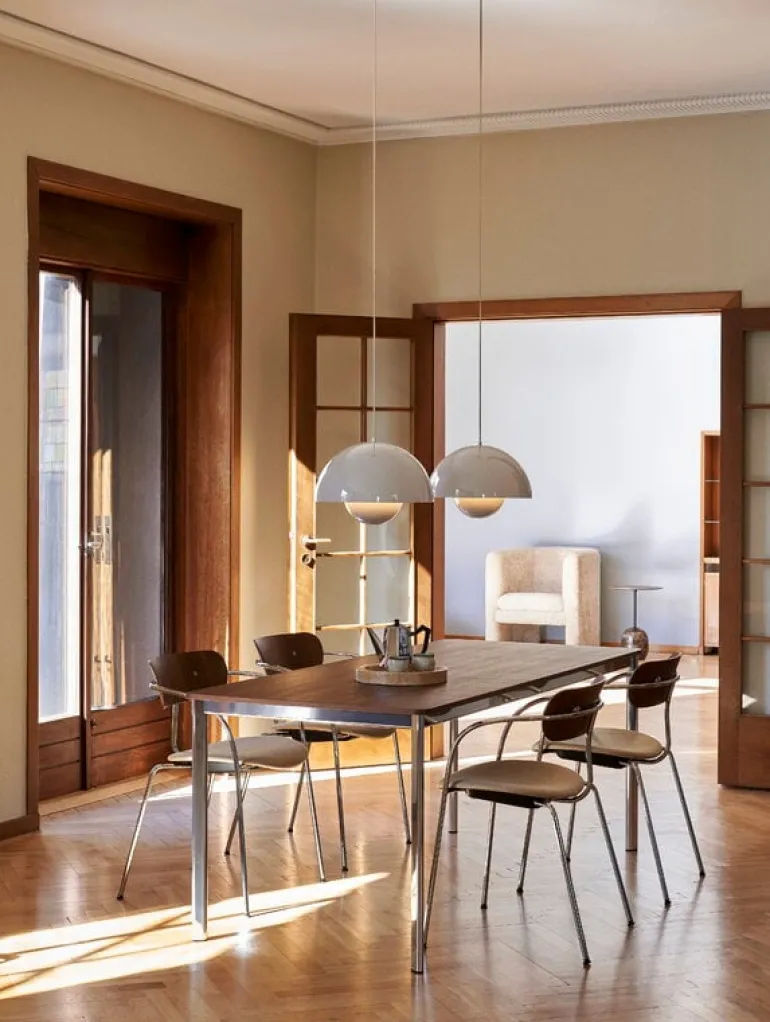 &Tradition Drip HW58 bord, svart - bronsfärgad aluminium