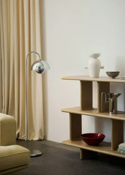 &Tradition Flowerpot VP12, golvlampa, krom