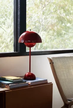 &Tradition Flowerpot VP3 bordslampa, cinnoberröd