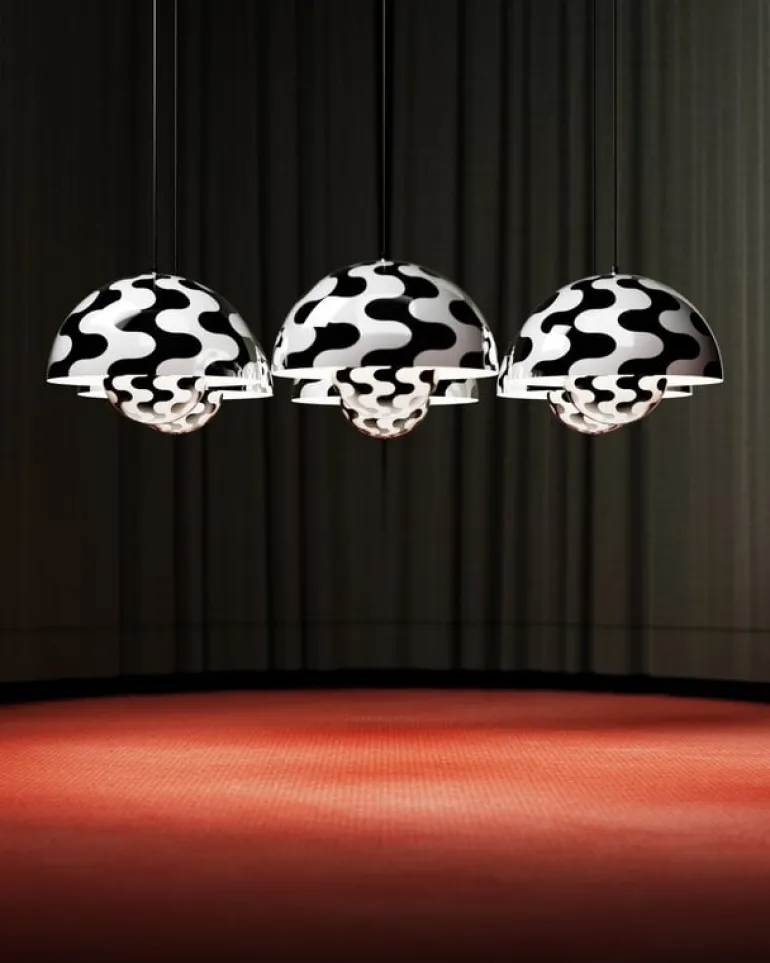 &Tradition Flowerpot VP7 pendellampa, svart - vit