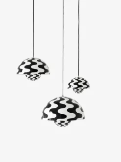&Tradition Flowerpot VP2 pendellampa, svart - vit