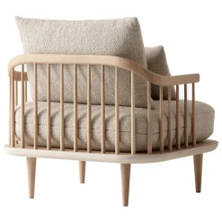 &Tradition Fly SC1 loungefåtölj, vitoljad ek - Karakorum 003